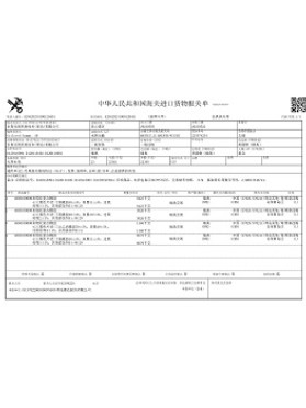 吉斯拉维垫片报关单